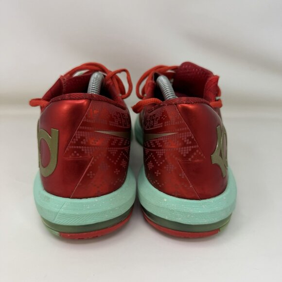 Nike KD VI 6 Christmas Basketball Shoes Red Green Men’s Size 9.5 - Picture 4 of 7